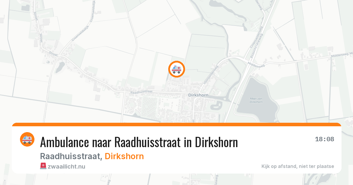 Ambulance naar Raadhuisstraat in Dirkshorn — 19 jul 2026