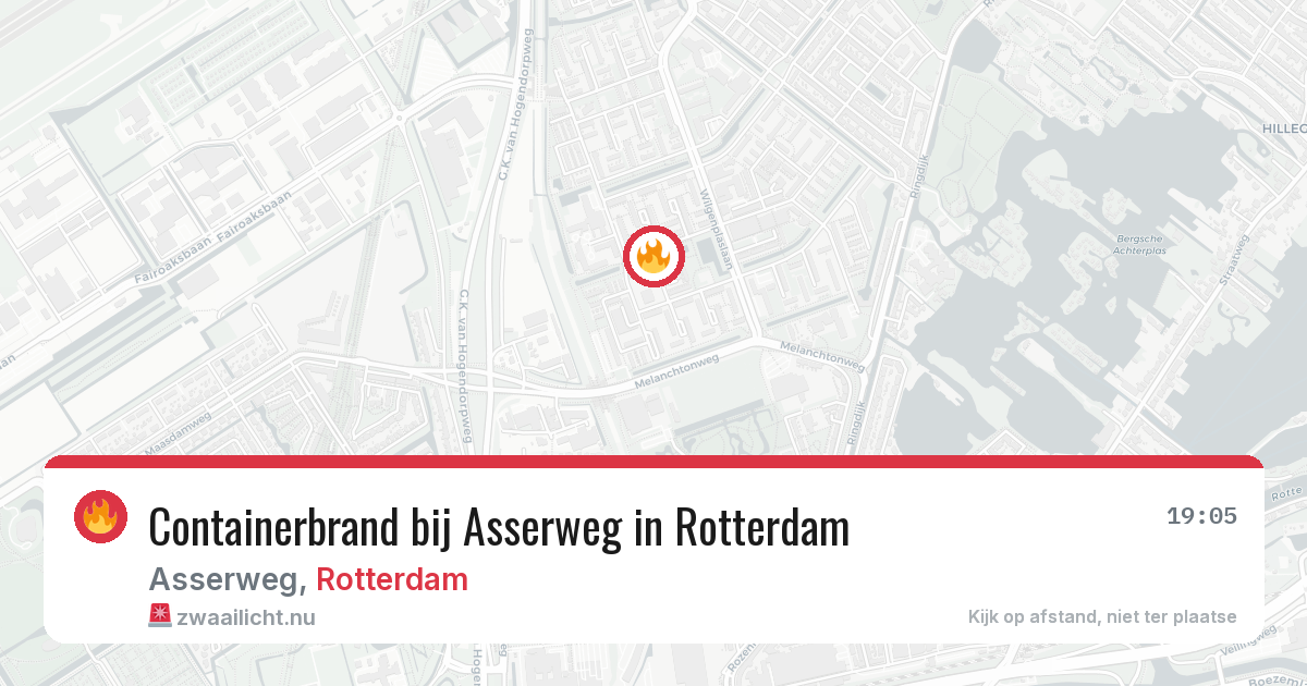 Containerbrand bij Asserweg in Rotterdam — 24 mrt 2026