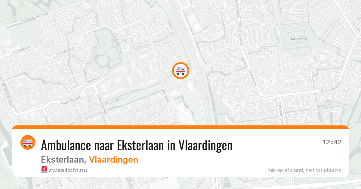 Ambulance naar Eksterlaan in Vlaardingen — 13 jul 2026
