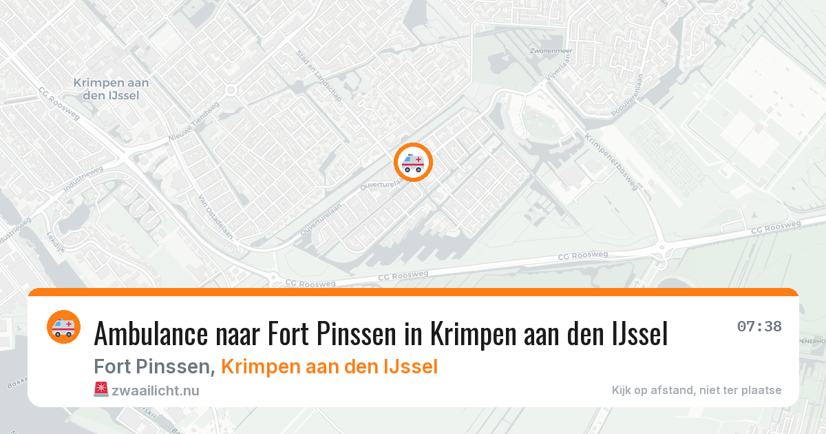 Ambulance naar Fort Pinssen in Krimpen aan den IJssel — 26 mei 2026