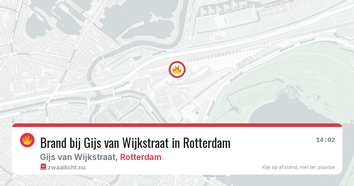 Brand bij Gijs van Wijkstraat in Rotterdam — 12 mrt 2026