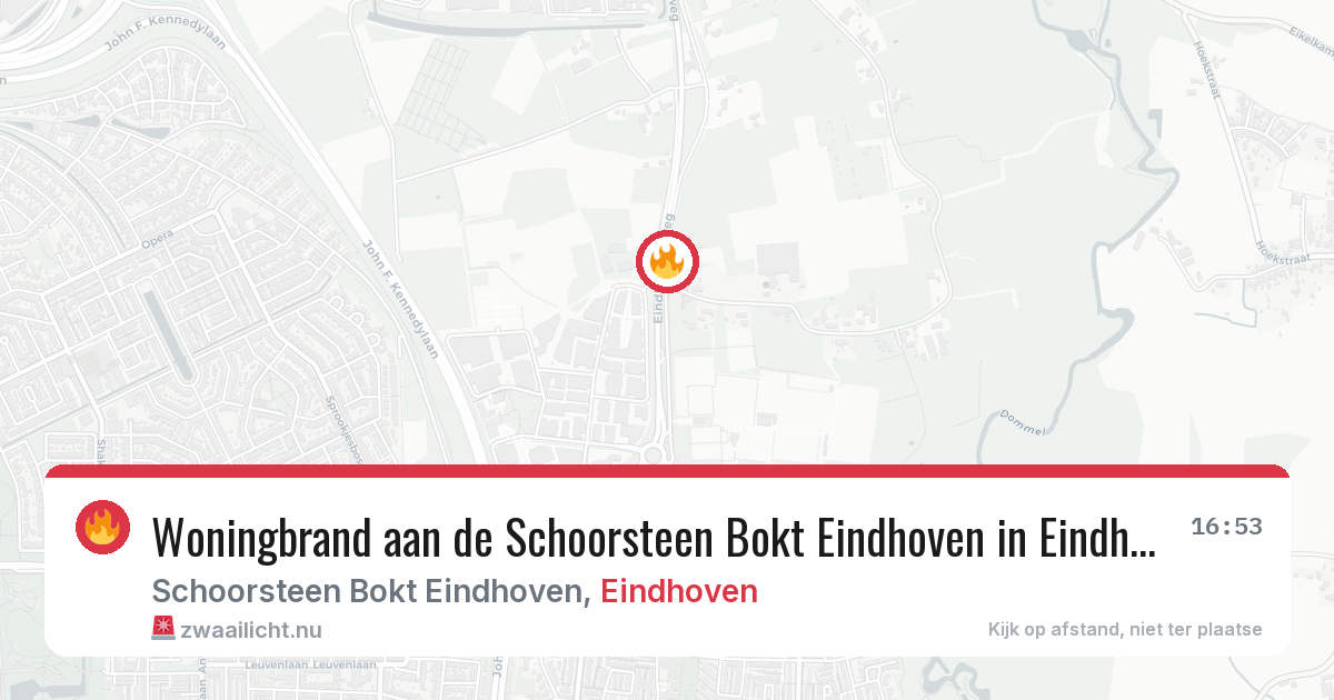 Woningbrand aan de Schoorsteen Bokt Eindhoven in Eindhoven — 3 mei 2026