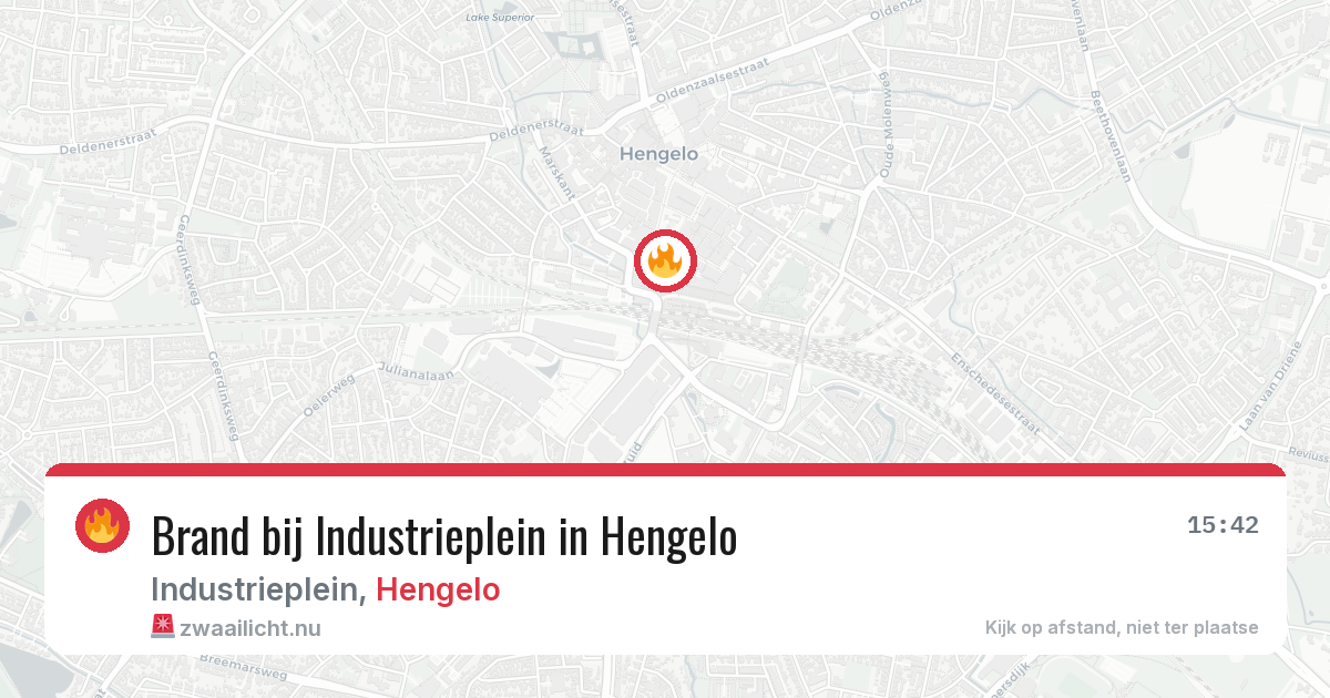 Brand bij Industrieplein in Hengelo — 19 jul 2026