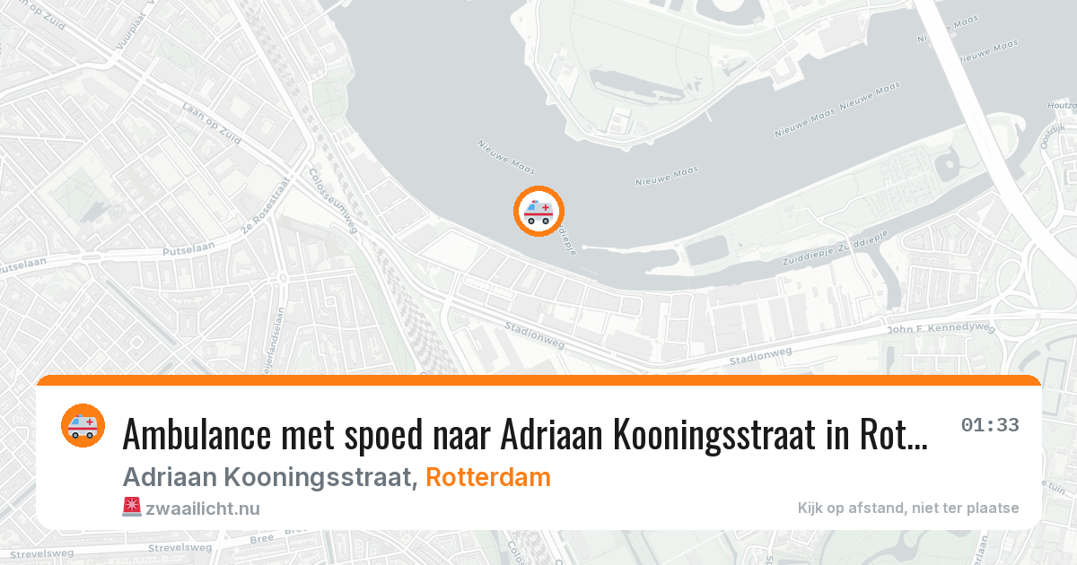 Ambulance met spoed naar Adriaan Kooningsstraat in Rotterdam — 13 mei 2026