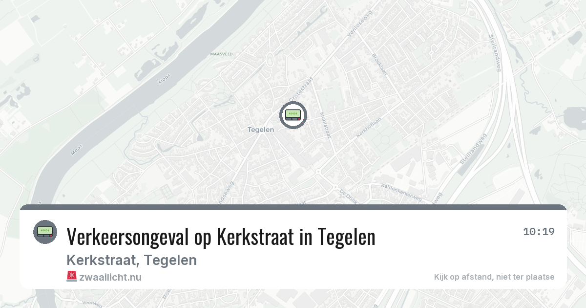 Verkeersongeval op Kerkstraat in Tegelen — 22 mrt 2026