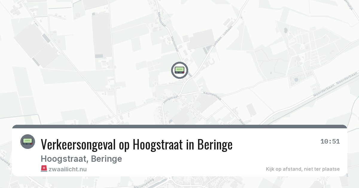 Verkeersongeval op Hoogstraat in Beringe — 10 mei 2026