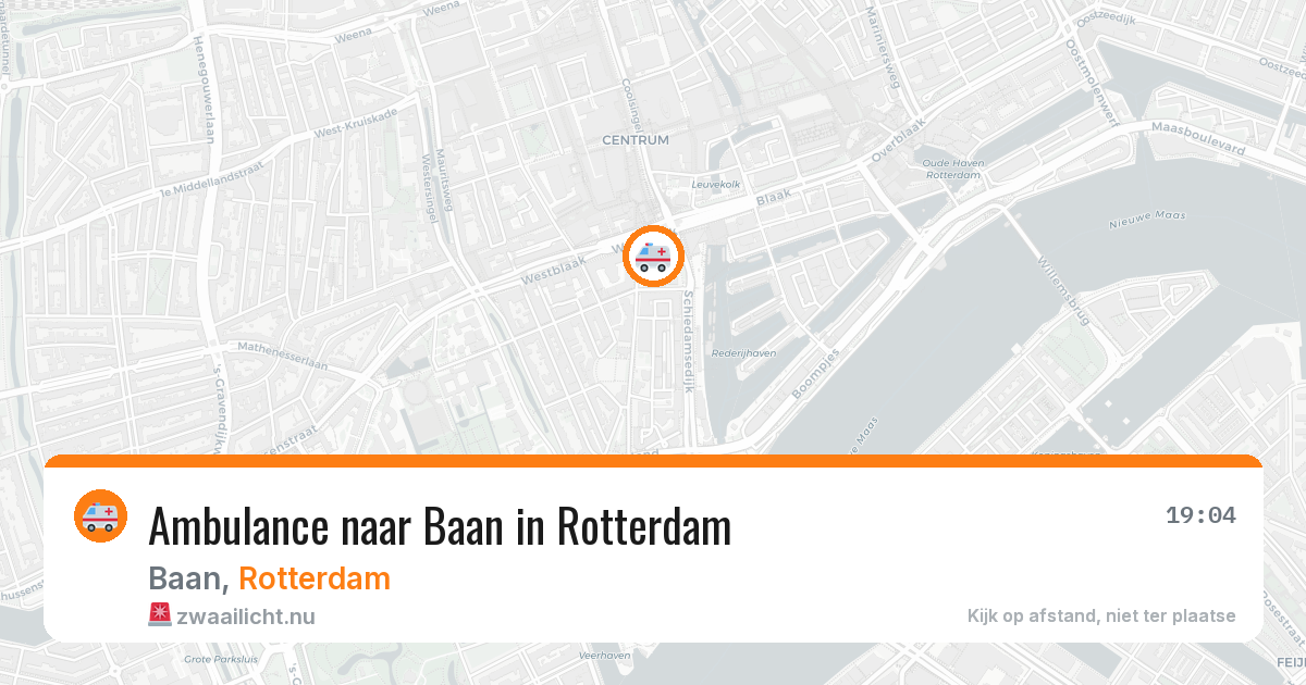 Ambulance naar Baan in Rotterdam — 15 jul 2026