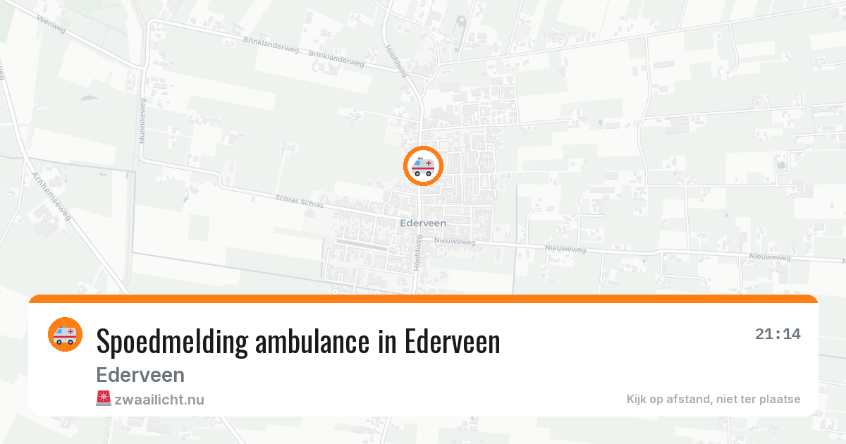 Spoedmelding ambulance in Ederveen — 16 mrt 2026