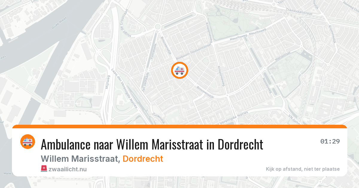 Ambulance naar Willem Marisstraat in Dordrecht — 13 mei 2026