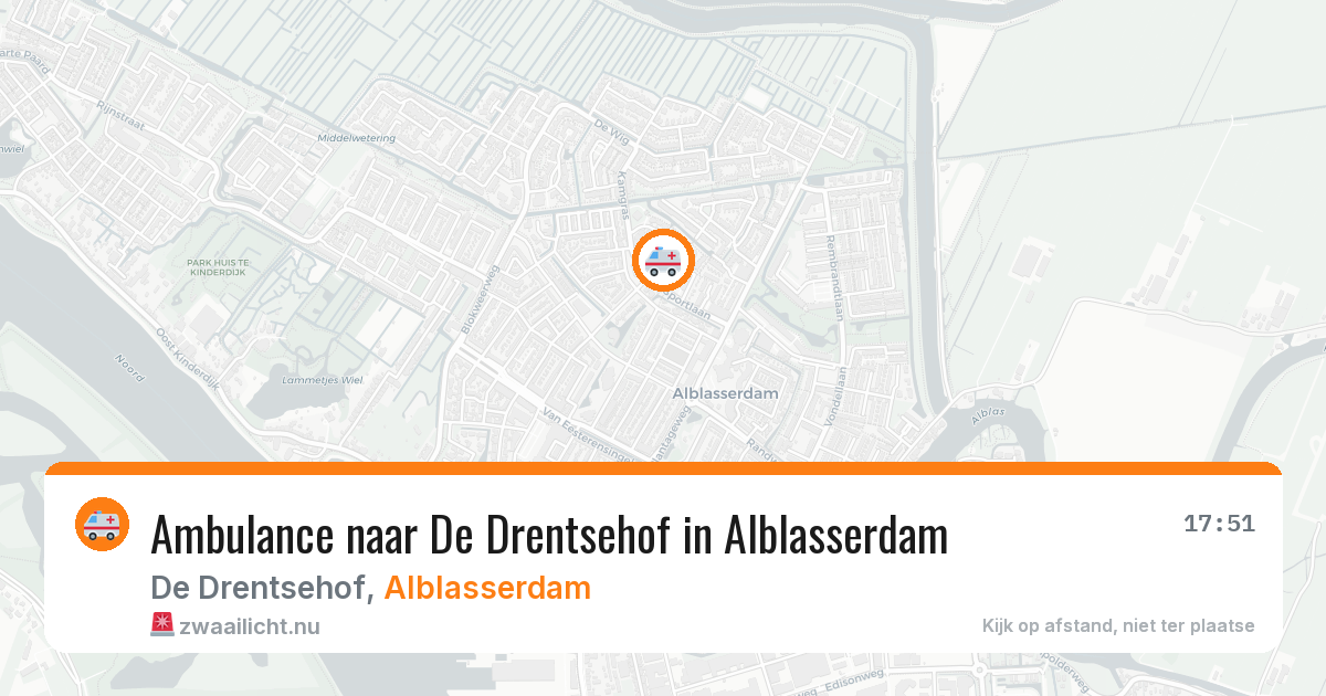 Ambulance naar De Drentsehof in Alblasserdam — 20 jul 2026