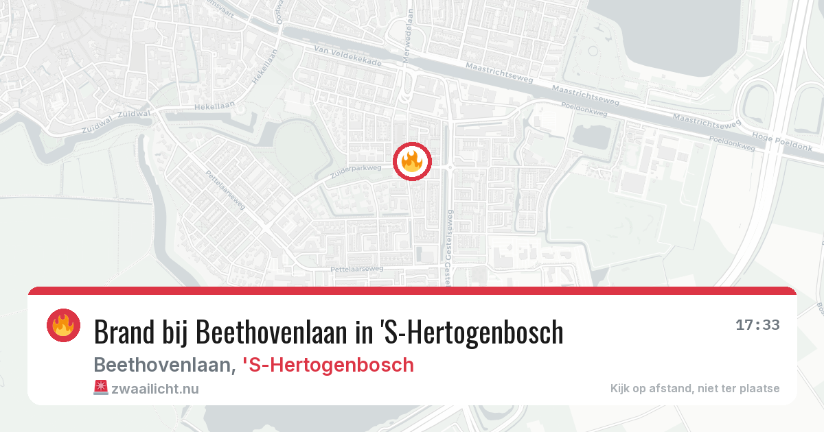 Brand bij Beethovenlaan in 'S-Hertogenbosch — 7 jun 2026