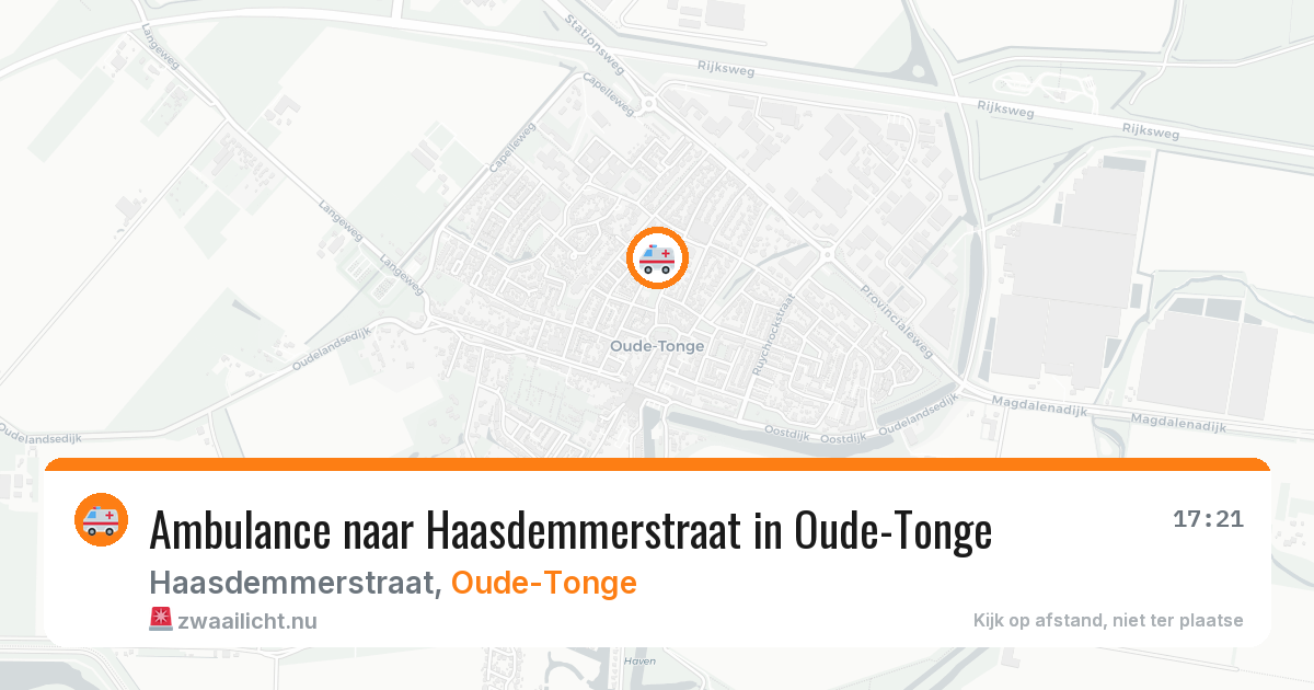 Ambulance naar Haasdemmerstraat in Oude-Tonge — 6 mei 2026