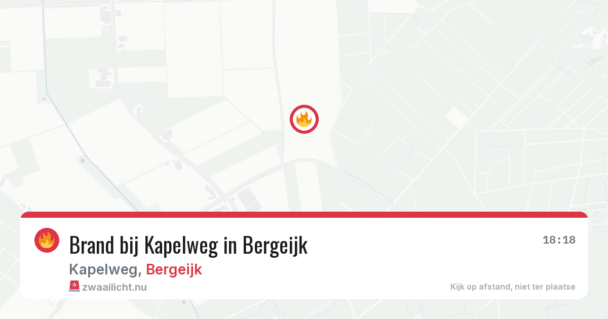 Brand bij Kapelweg in Bergeijk — 23 jul 2026