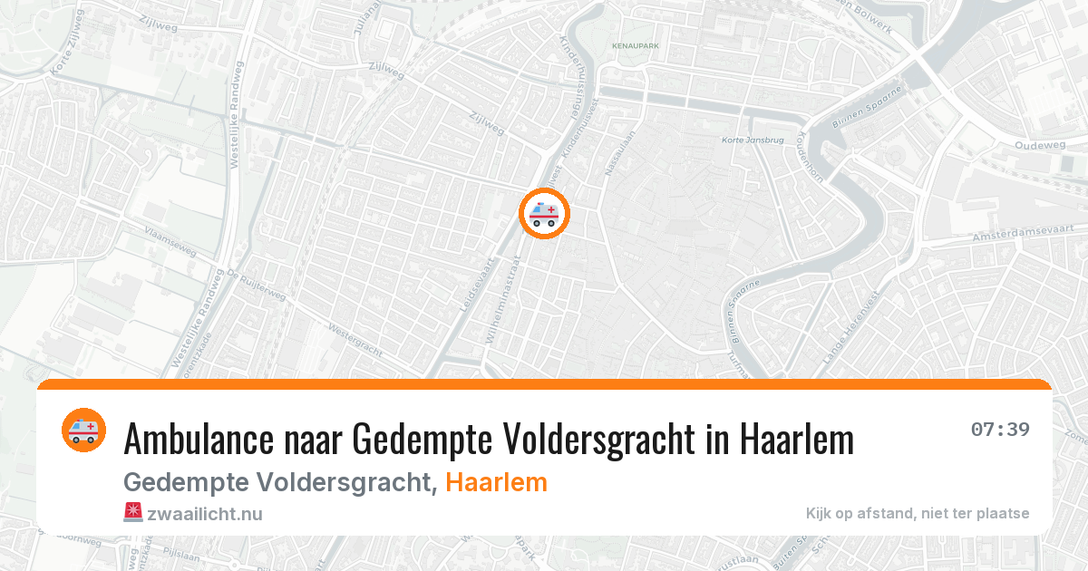 Ambulance naar Gedempte Voldersgracht in Haarlem — 13 jul 2026