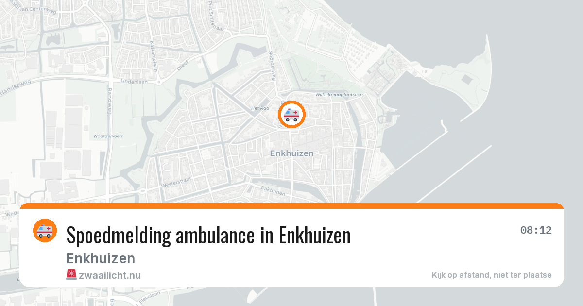 Spoedmelding ambulance in Enkhuizen — 5 jul 2026