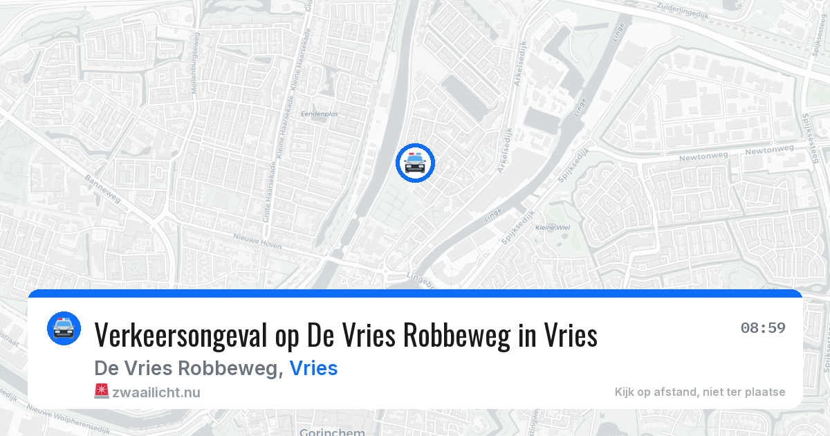Verkeersongeval op De Vries Robbeweg in Vries — 25 mrt 2026