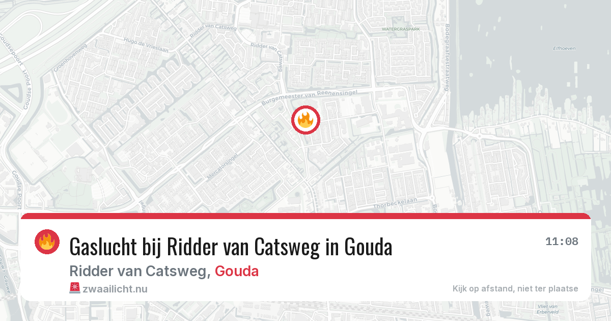 Gaslucht bij Ridder van Catsweg in Gouda — 6 mei 2026