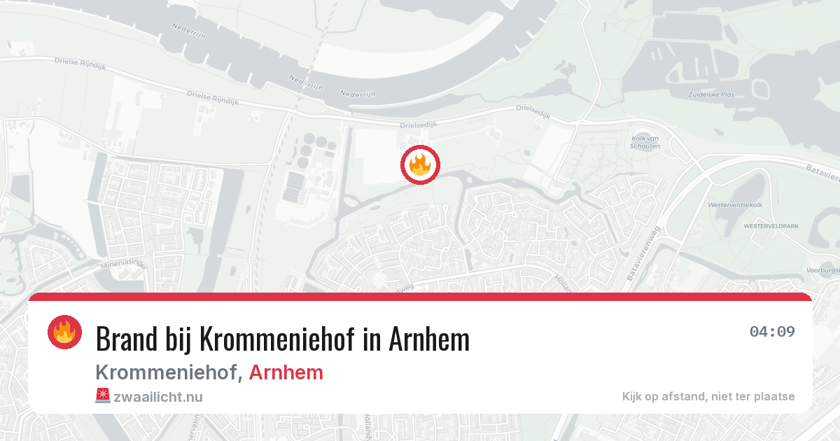 Brand bij Krommeniehof in Arnhem — 22 mrt 2026