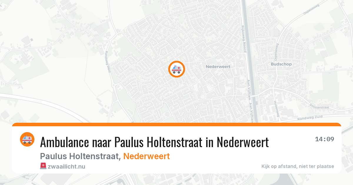 Ambulance naar Paulus Holtenstraat in Nederweert — 14 jul 2026