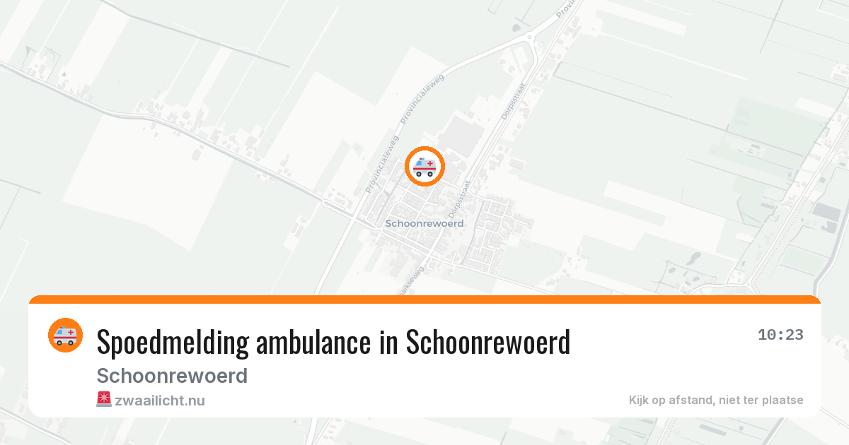 Spoedmelding ambulance in Schoonrewoerd — 20 jul 2026