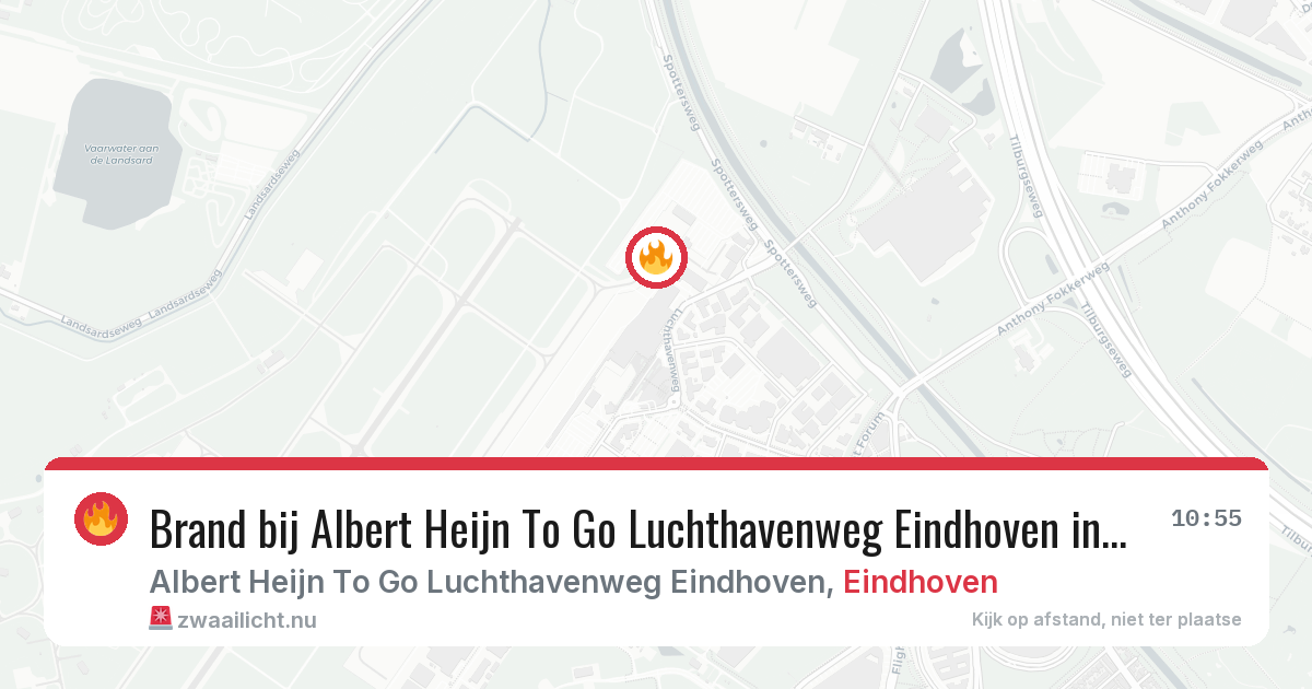 Brand bij Albert Heijn To Go Luchthavenweg Eindhoven in Eindhoven — 26 jul 2026