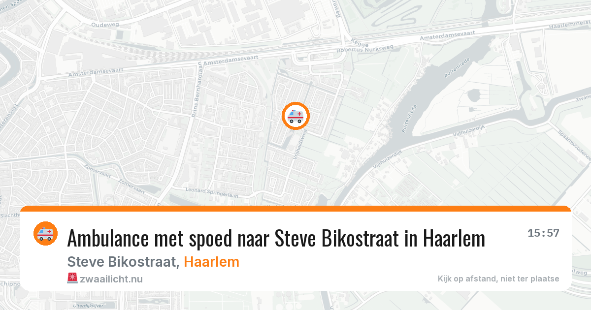 Ambulance met spoed naar Steve Bikostraat in Haarlem — 17 jul 2026