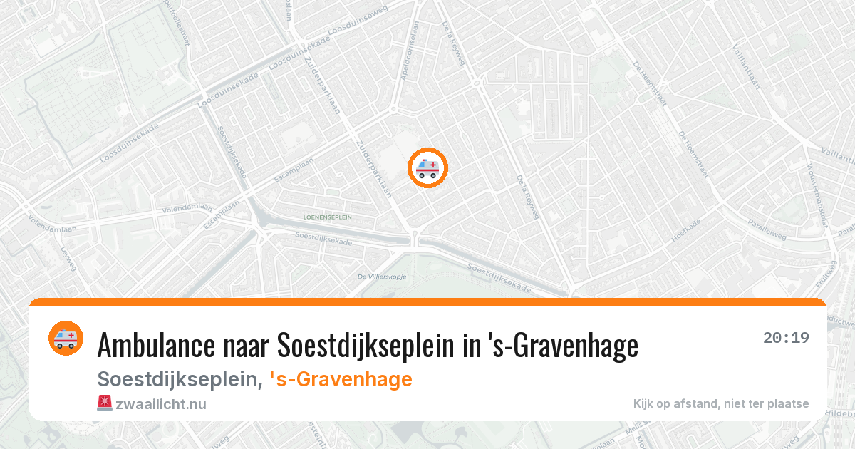 Ambulance naar Soestdijkseplein in 's-Gravenhage — 1 apr 2026