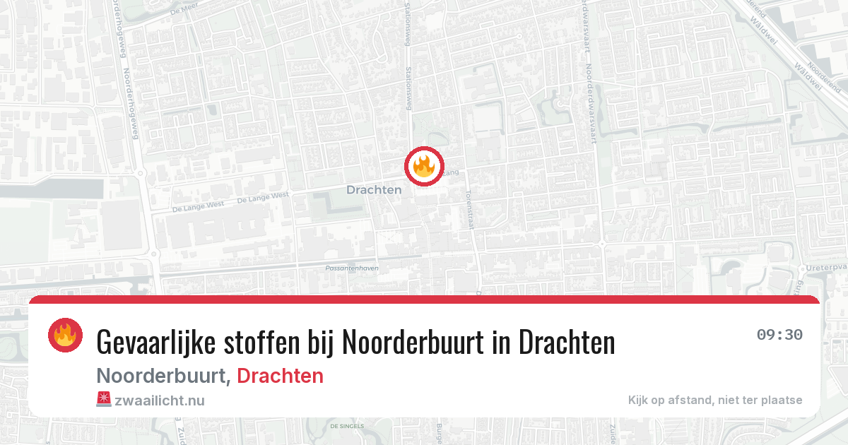 Gevaarlijke stoffen bij Noorderbuurt in Drachten — 2 jun 2026