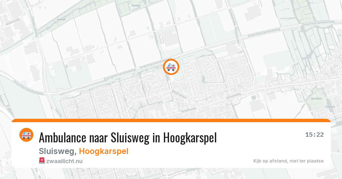 Ambulance naar Sluisweg in Hoogkarspel — 11 jul 2026