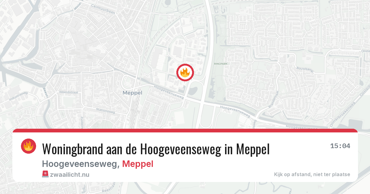 Woningbrand aan de Hoogeveenseweg in Meppel — 10 jun 2026