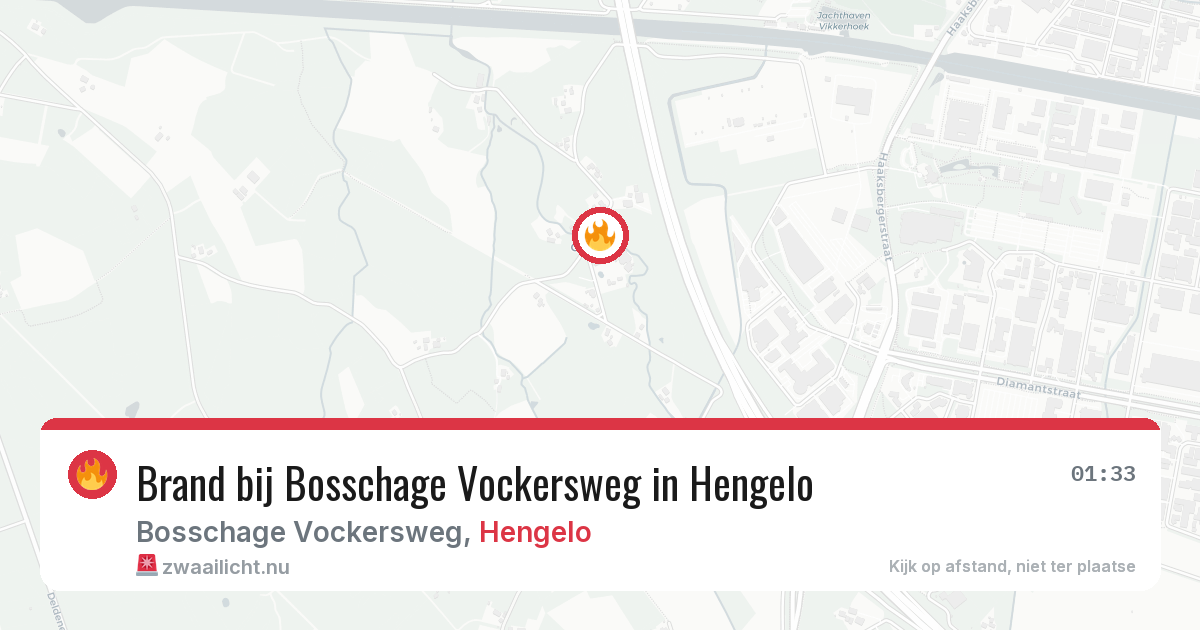 Brand bij Bosschage Vockersweg in Hengelo — 1 jun 2026