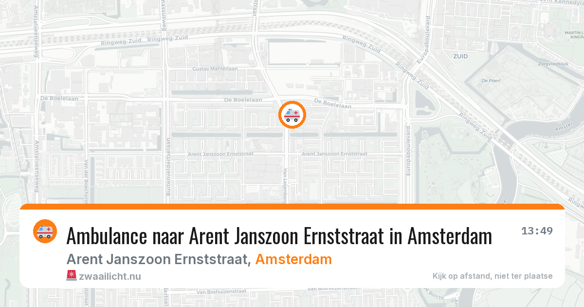 Ambulance naar Arent Janszoon Ernststraat in Amsterdam — 4 jun 2026