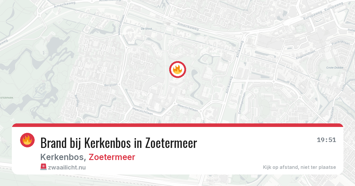 Brand bij Kerkenbos in Zoetermeer — 18 mei 2026