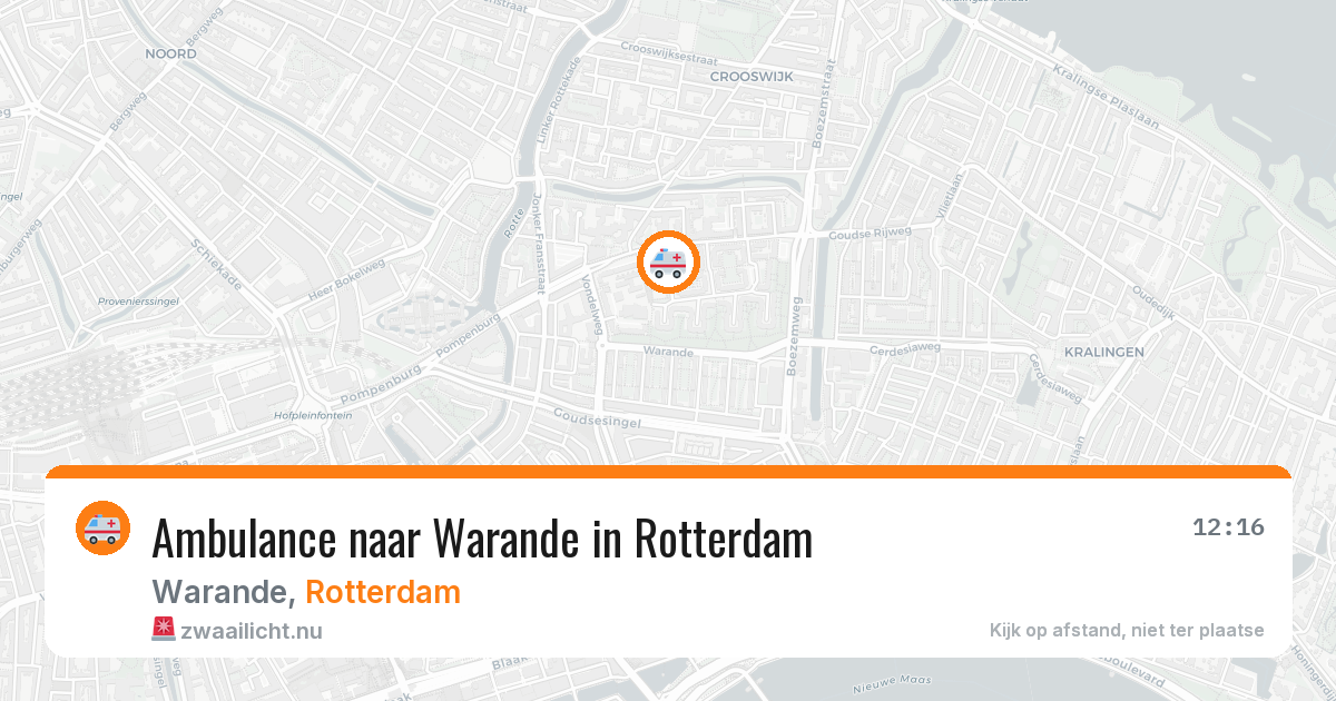 Ambulance naar Warande in Rotterdam — 20 jul 2026