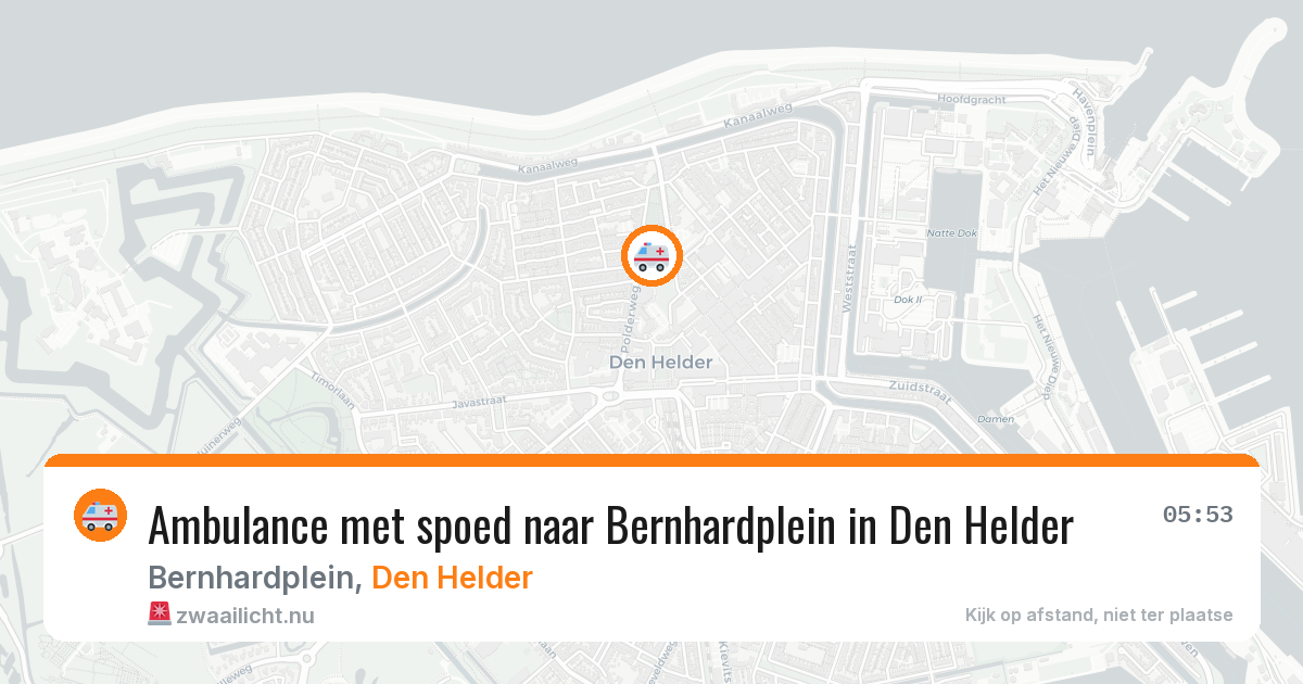 Ambulance met spoed naar Bernhardplein in Den Helder — 11 jul 2026