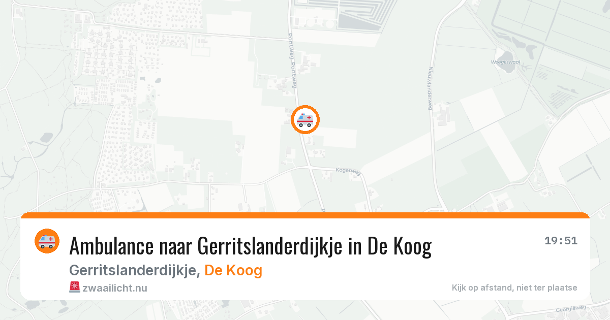 Ambulance naar Gerritslanderdijkje in De Koog — 22 mei 2026
