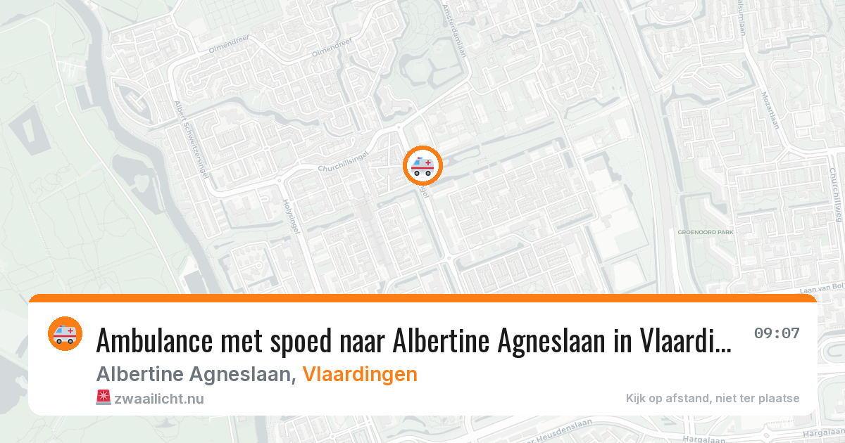 Ambulance met spoed naar Albertine Agneslaan in Vlaardingen — 27 jul 2026