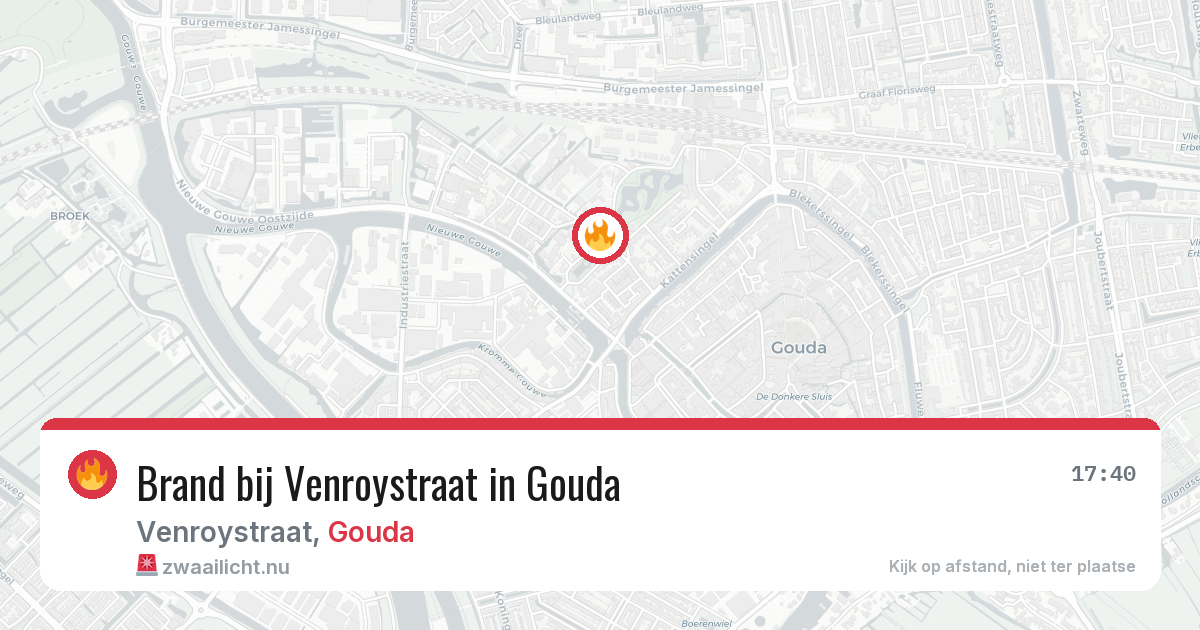 Brand bij Venroystraat in Gouda — 20 jul 2026