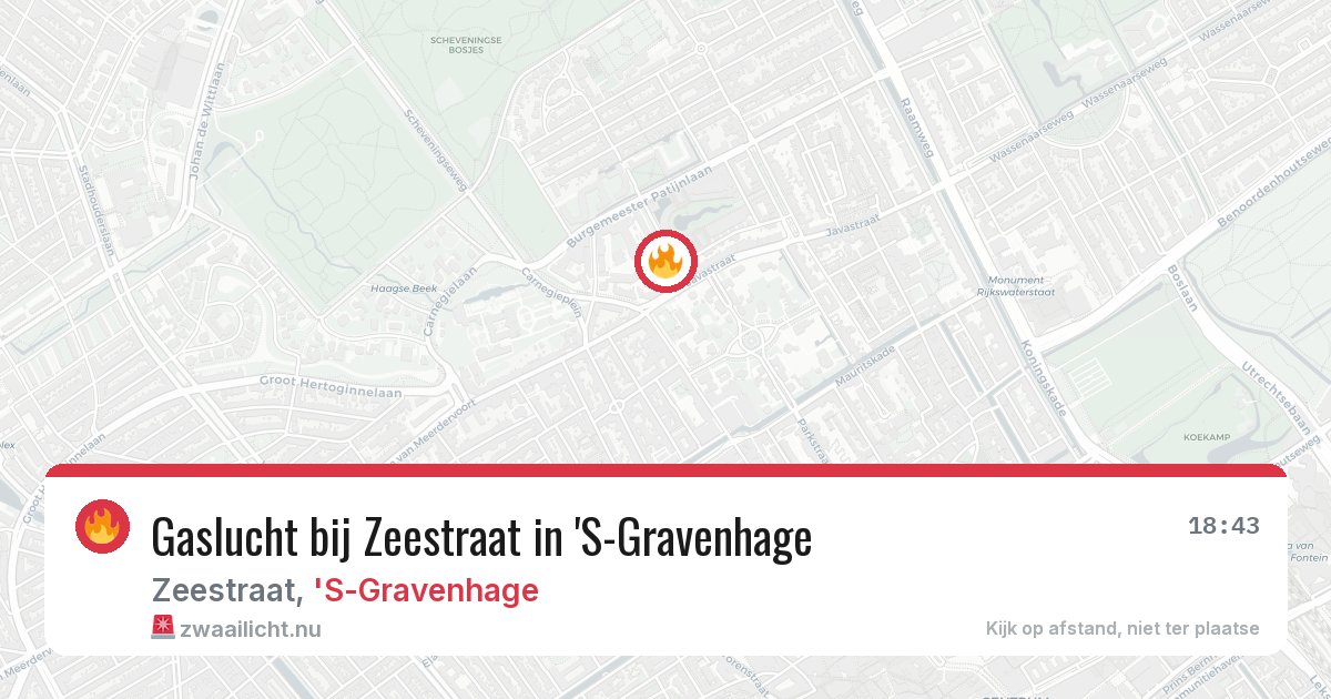 Gaslucht bij Zeestraat in 'S-Gravenhage — 6 mei 2026