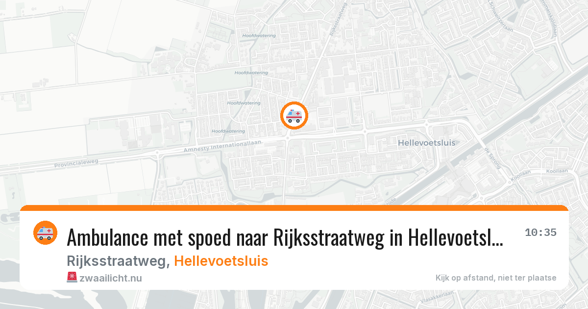 Ambulance met spoed naar Rijksstraatweg in Hellevoetsluis — 11 jul 2026