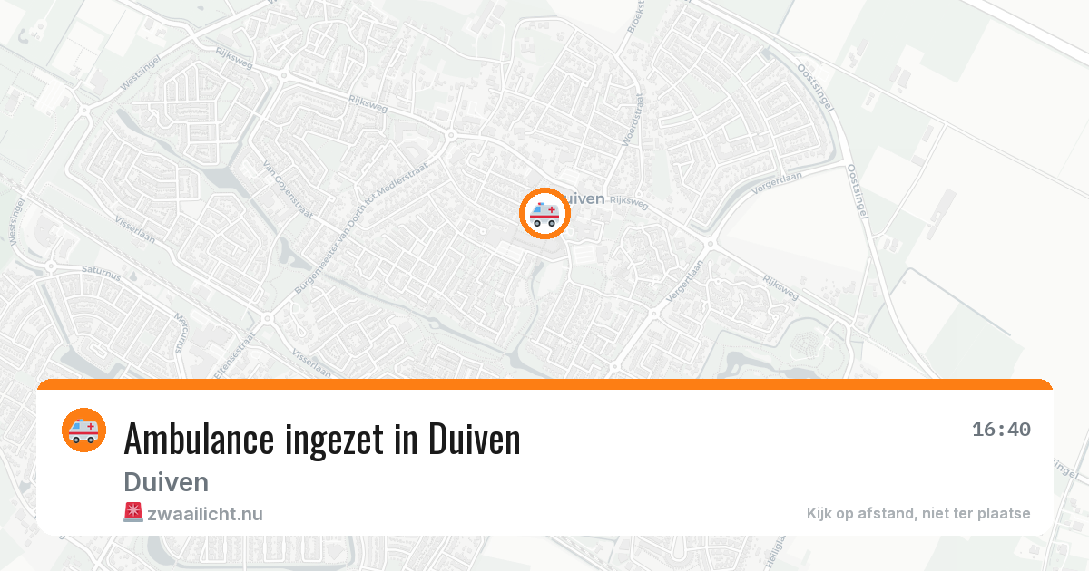 Ambulance ingezet in Duiven — 23 mrt 2026