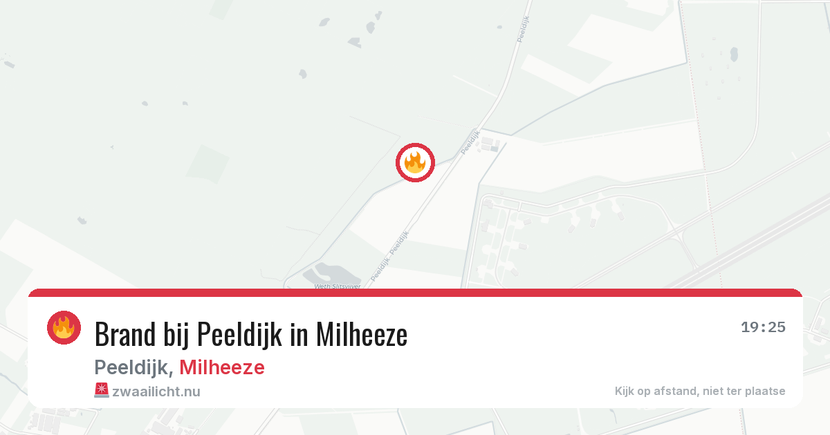 Brand bij Peeldijk in Milheeze — 17 feb 2026