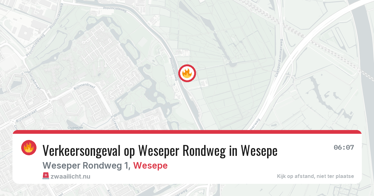 Verkeersongeval op Weseper Rondweg in Wesepe — 29 jan 2026