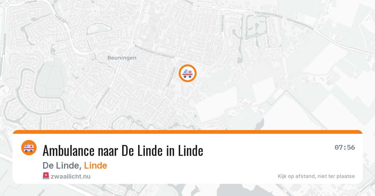 Ambulance naar De Linde in Linde — 14 mei 2026