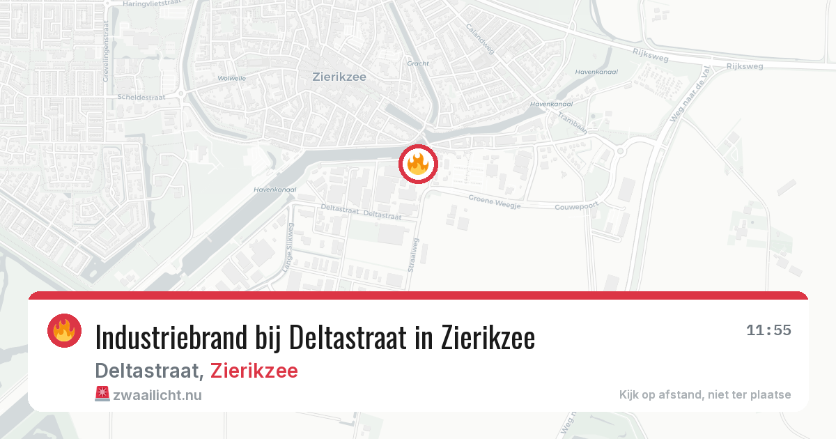 Industriebrand bij Deltastraat in Zierikzee — 13 apr 2026