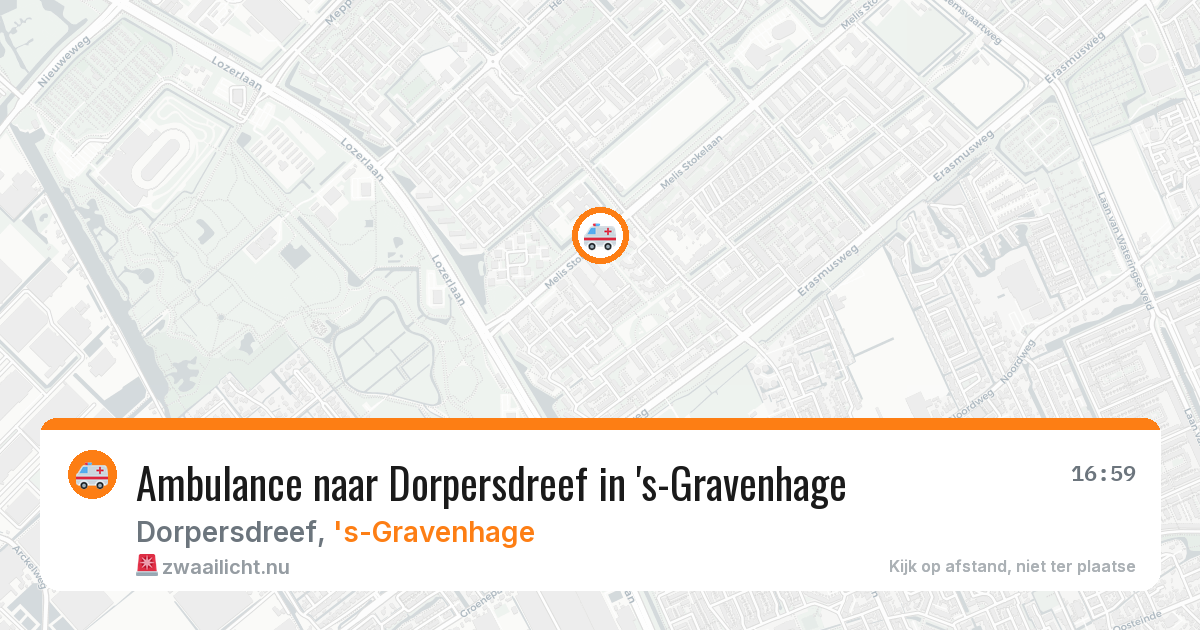 Ambulance naar Dorpersdreef in 's-Gravenhage — 11 mei 2026