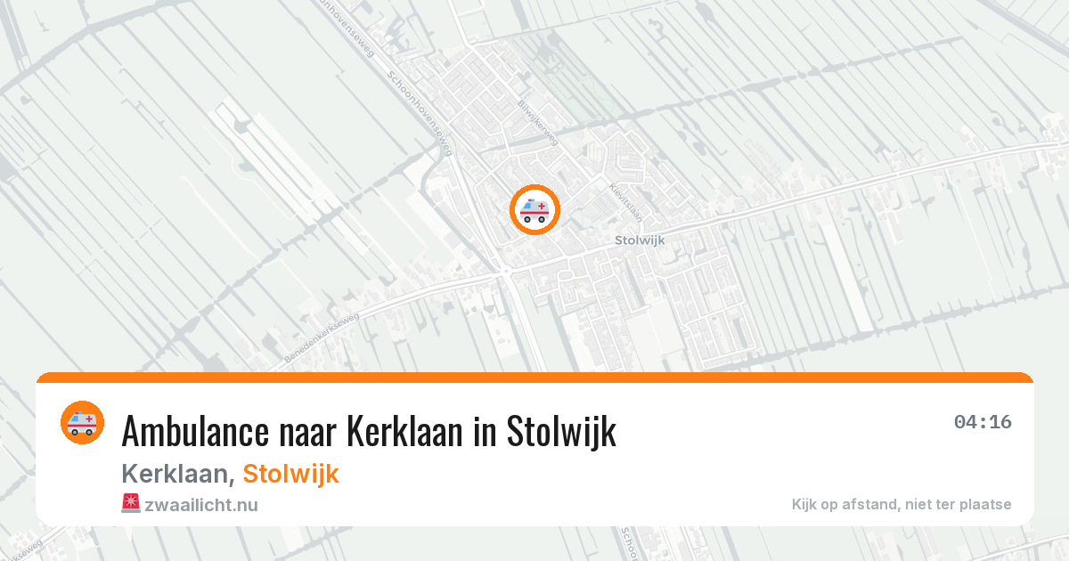 Ambulance naar Kerklaan in Stolwijk — 15 jul 2026