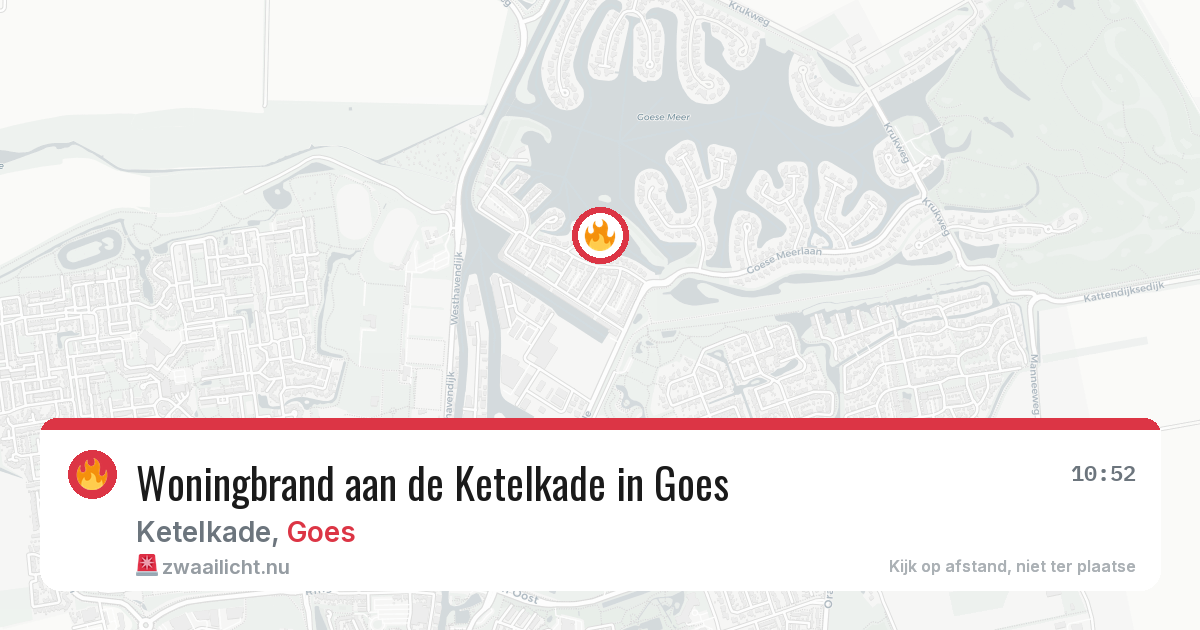 Woningbrand aan de Ketelkade in Goes — 9 apr 2026