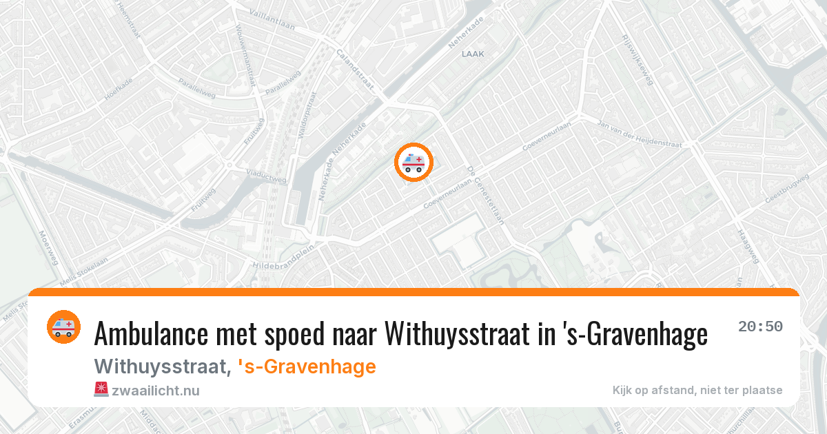 Ambulance met spoed naar Withuysstraat in 's-Gravenhage — 16 mei 2026