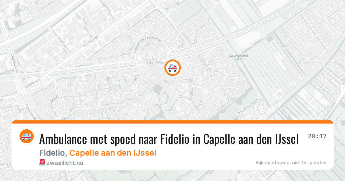 Ambulance met spoed naar Fidelio in Capelle aan den IJssel — 21 mei 2026